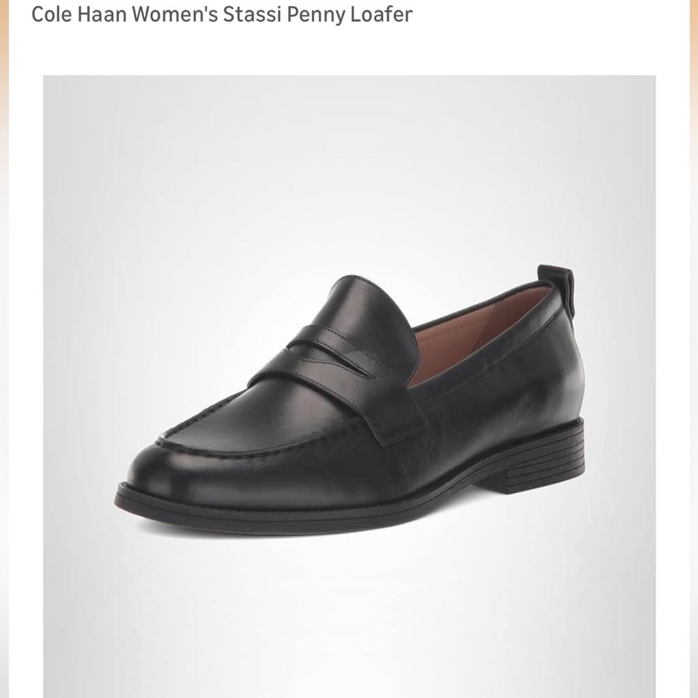 Cole Haan Women's Stassi Penny Penny Loafers- Black W8.5